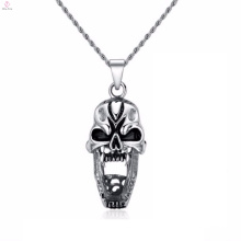 Gros pendentif en acier inoxydable Punk Silver Skull pendentifs